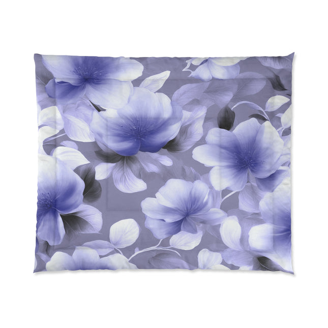 Indigo Blossom Floral Bunch Comforter, 104" × 88"