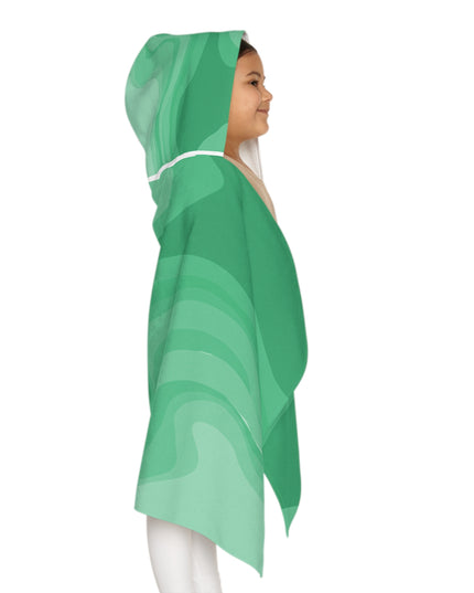 Mint Green Wavey Youth Hooded Towel, 24" x 48"