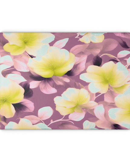 Lemon Blossom Floral Bunch Glass Cutting Board, 11" x 15"