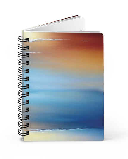 Blue Sea Red Orange Fog Spiral Bound Journal, 5" x 7" 150 pages