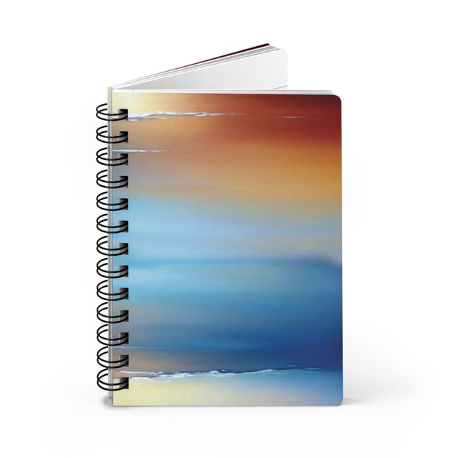 Blue Sea Red Orange Fog Spiral Bound Journal, 5" x 7" 150 pages