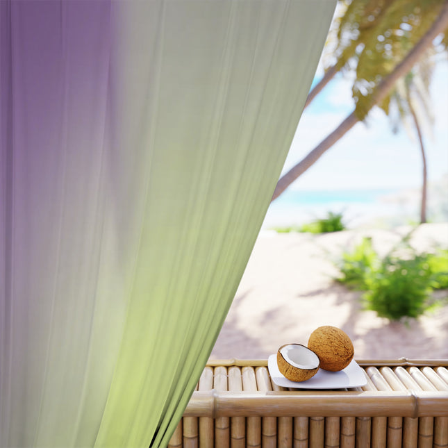 Purple Golden Fade Window Curtain, 50" x  84", blackout