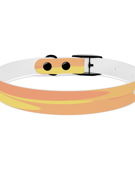 Pastel Bright Oranges Patches Small Dog Collar