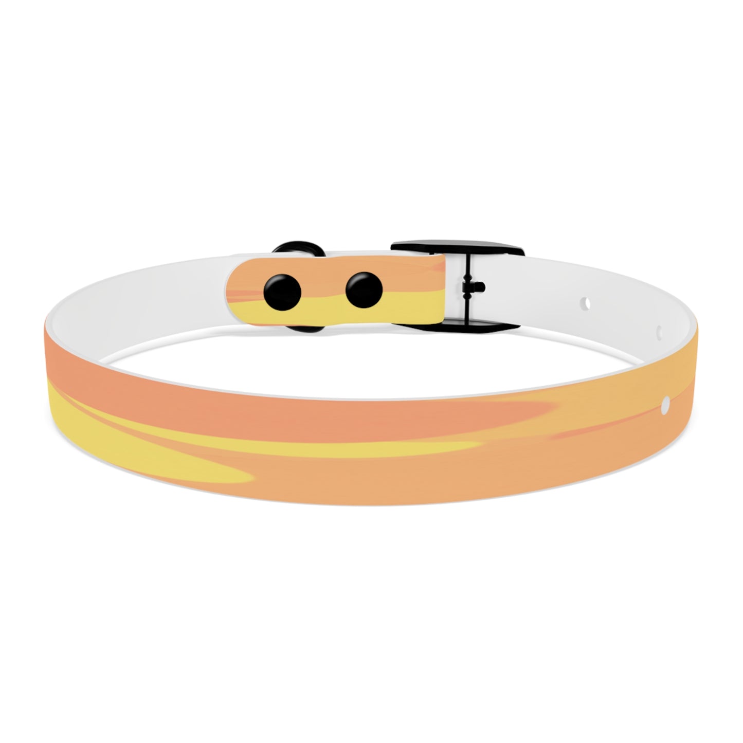 Pastel Bright Oranges Patches Small Dog Collar