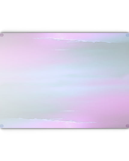 Dark Blue Green Sea Purple Fog 11" x 15" Glass Cutting Board