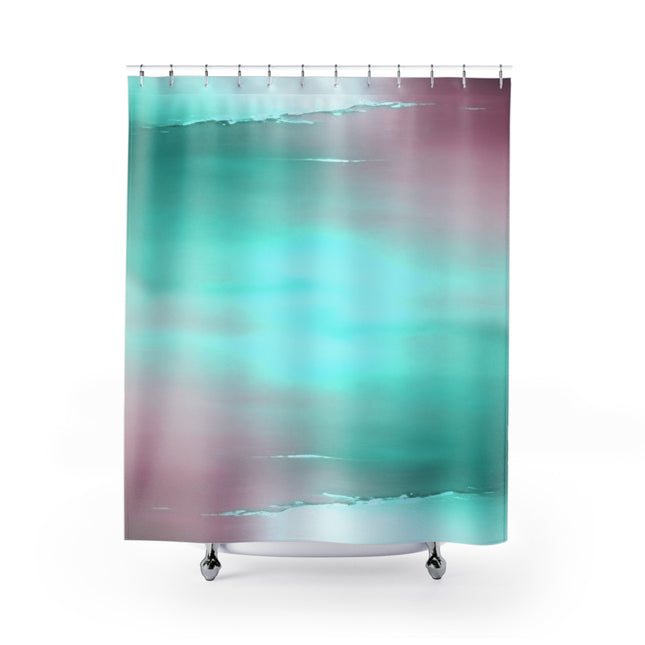 Green Sea Lavender Fog Shower Curtains, 71" x 74"