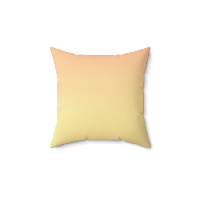 Hot Peach Fade 14" x 14" Faux Suede Square Pillow