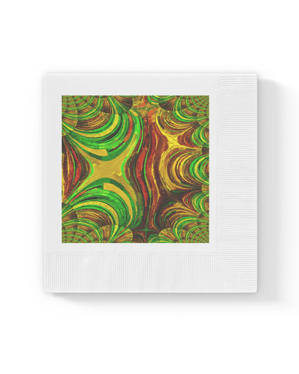 Uzi Spiral Beta White Coined Napkins, 6.5" x 6.5"