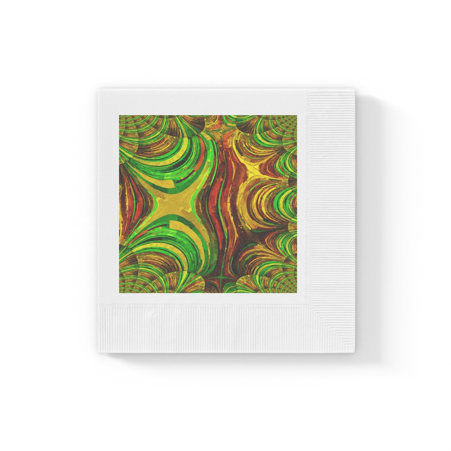 Uzi Spiral Beta White Coined Napkins, 6.5" x 6.5"
