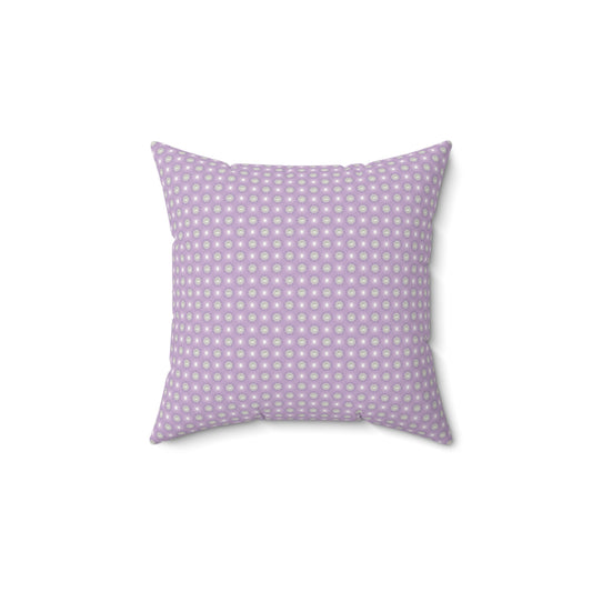 Lavender Star-crossed Bodies Faux Suede Square Pillow, 14" x 14"