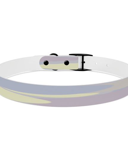 Pastel Soft Blue and Soft White Patches Extra Large Dog Collar