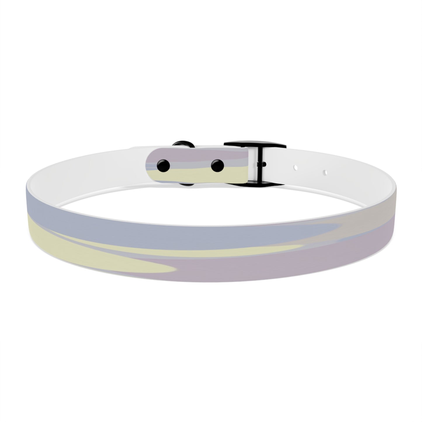 Pastel Soft Blue and Soft White Patches Extra Large Dog Collar