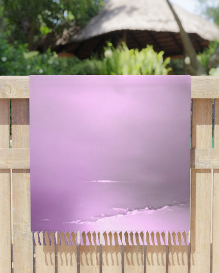 Dark Pink Sea Amethyst Fog 38" × 81" Boho Beach Cloth
