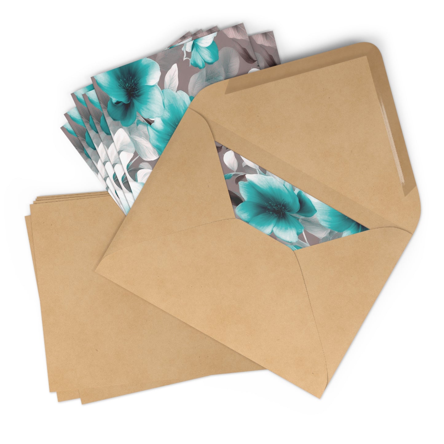 Tif Green Gray Floral Bunch Postcards (7 pcs)