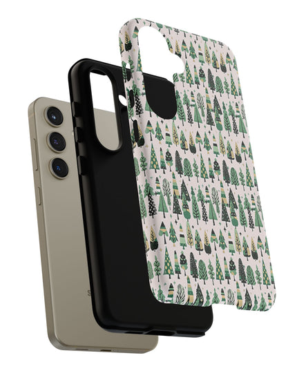 Mini Vintage Green Trees Samsung Galaxy S24 Tough Cases