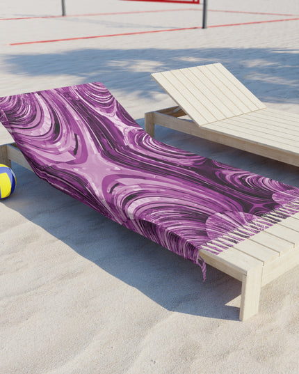 Uzi Spiral Powder Lavender 38" × 81" Boho Beach Cloth
