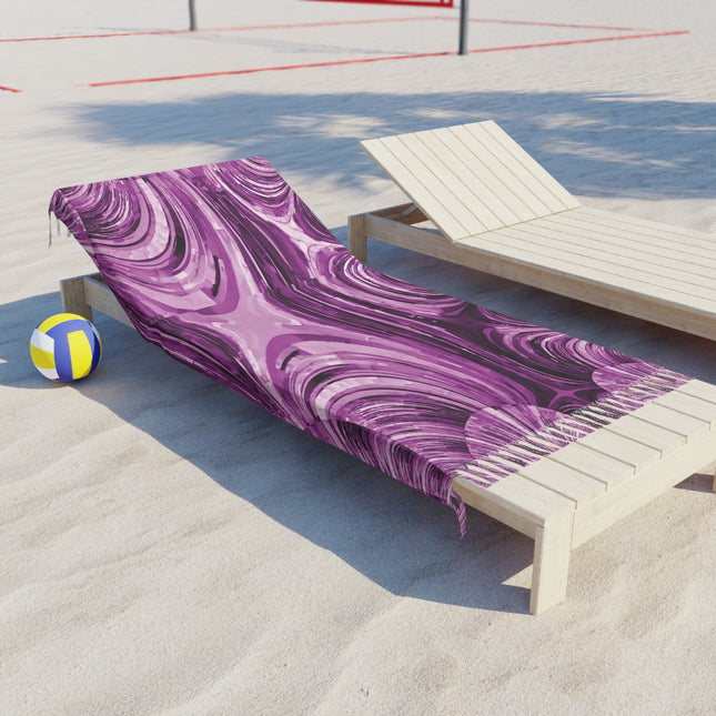 Uzi Spiral Powder Lavender 38" × 81" Boho Beach Cloth