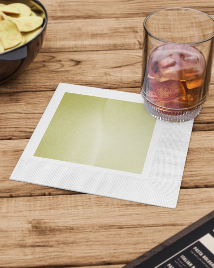 Lemon Fade White Coined Napkins, 6.5" x 6.5"