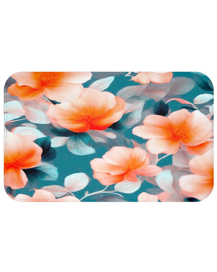 Orange Blossom Floral Bunch 34" x 21" Bath Mat
