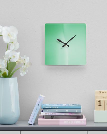 Mint Fade Acrylic Wall Clock, Round or Square, 10.75" x 10.75"