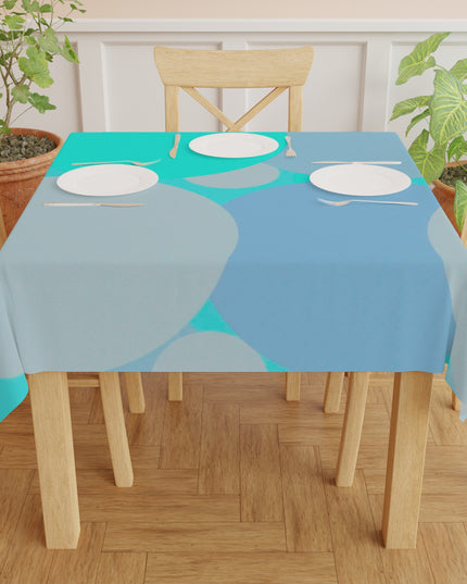 Pastel Tan and Tif Patches Tablecloth, 55" x 55"