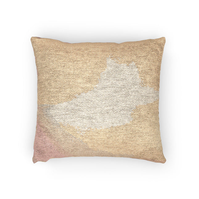 Hot Peach Fade Woven Pillow, 17" x 18"
