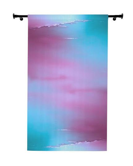 Wine Sea Blue Fog Window Curtain, 50" x  84", blackout