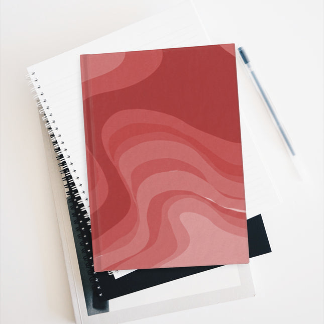 Power Red Wavey 5" x 7" Journal - 128 Blank pages