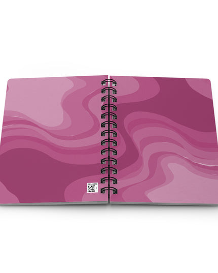 Pinky Mauve Wavey Spiral Bound Journal, 5" x 7" 150 pages