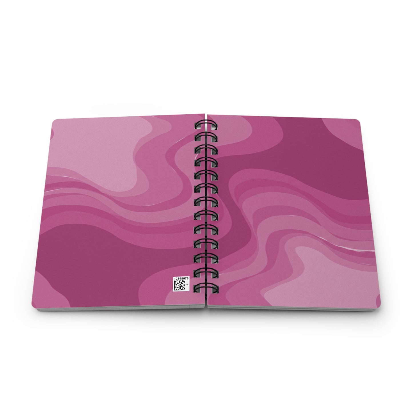 Pinky Mauve Wavey Spiral Bound Journal, 5" x 7" 150 pages
