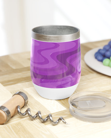 Wavey Purple Wavey 12 oz Chill Wine Tumbler