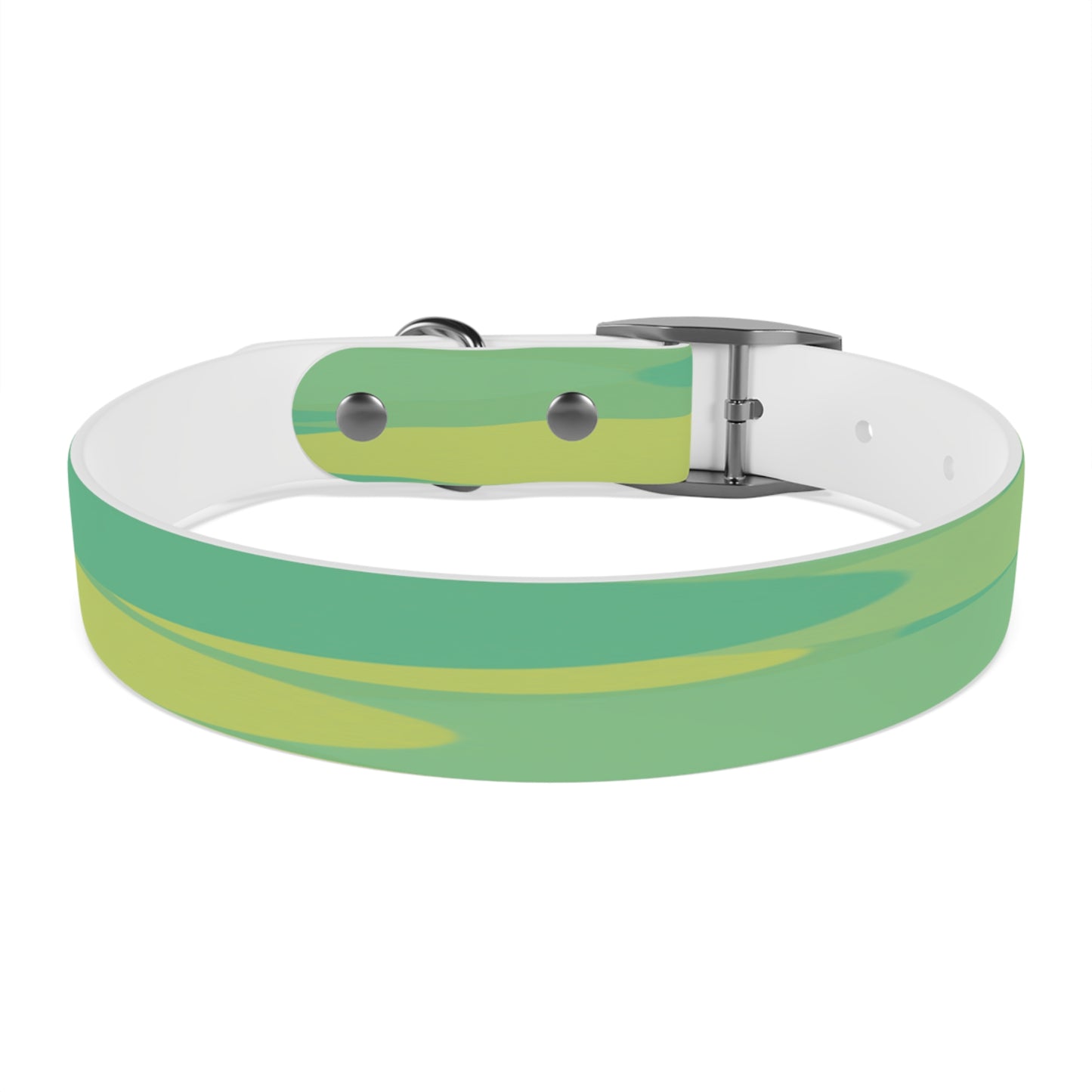 Pastel Green Patches Medium Dog Collar