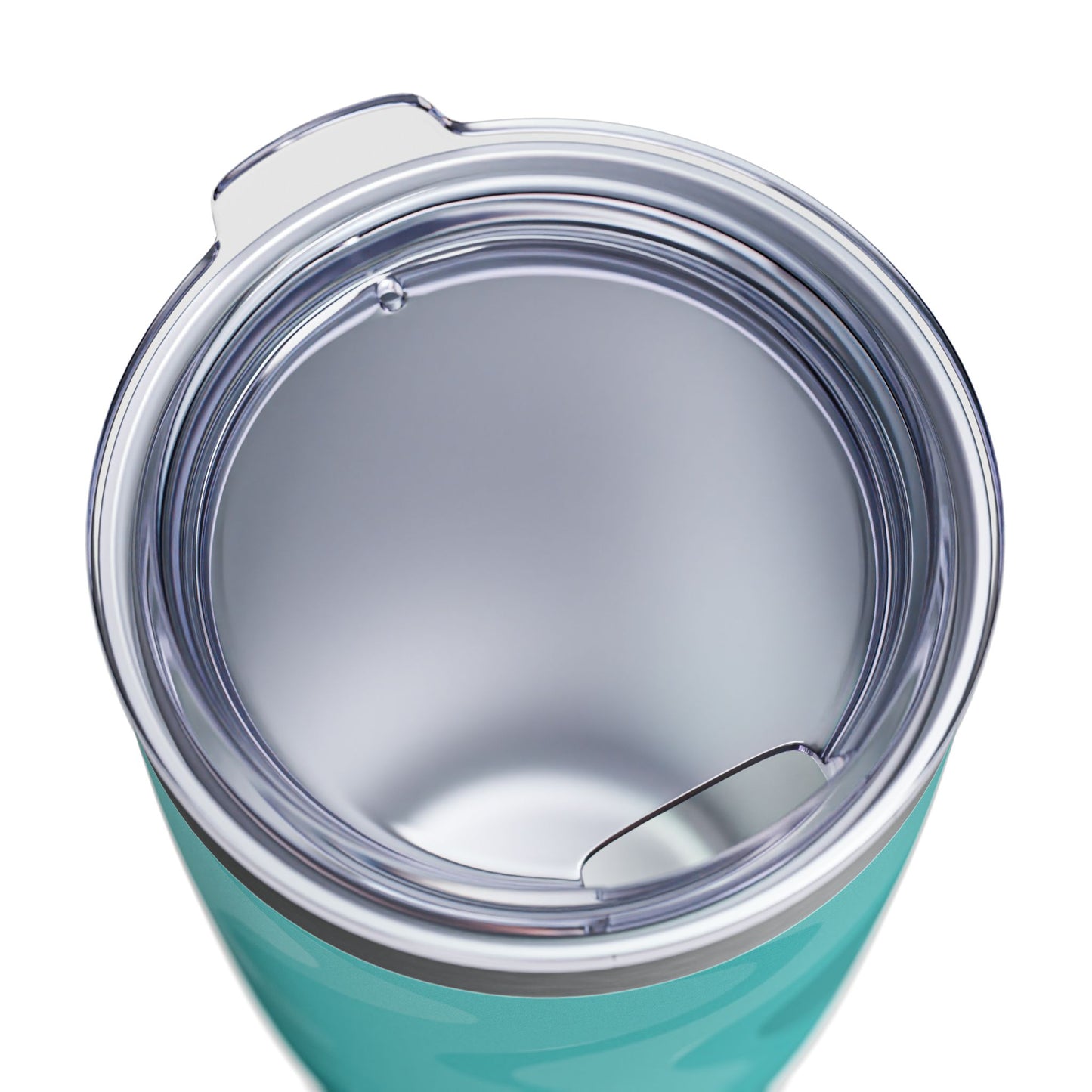 Tif Green Wavey Ringneck Tumbler, 20oz in white, steel and black