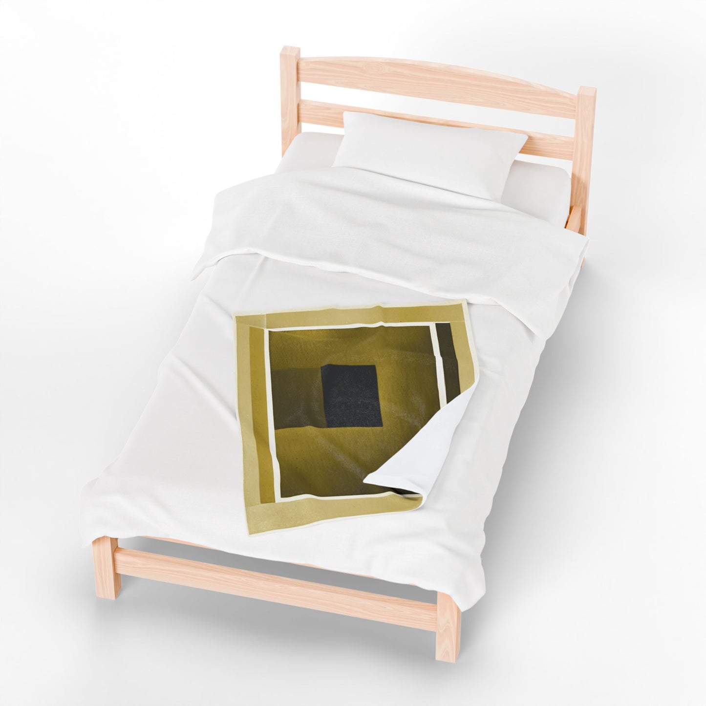 Tan Shadow Velveteen Plush Blanket, 30" x 40"