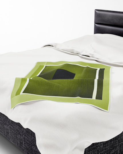 Lemongrass Shadow Velveteen Plush Blanket, 30" x 40"