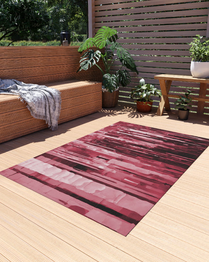 Striped Ruby 48" x 72" Outdoor Rug