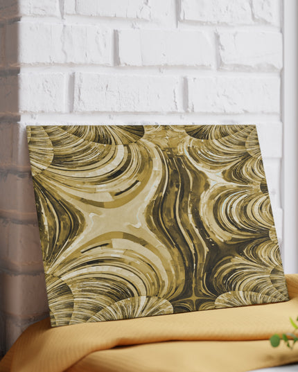Uzi Spiral Light Brown Pastel 8" x 11" Glass Cutting Board