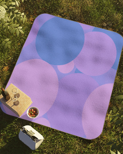 Pastel Purple Family Patches 61" × 51" Picnic Blanket