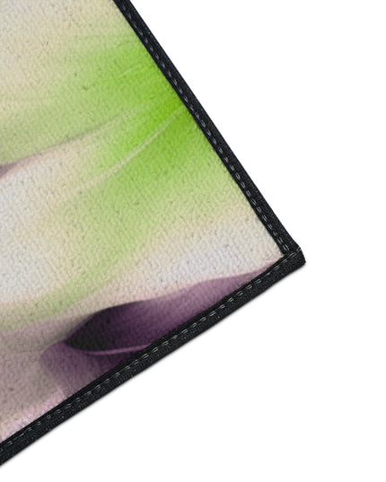 Lime Lavender Floral Bunch Heavy Duty Floor Mat, 36" x 60"