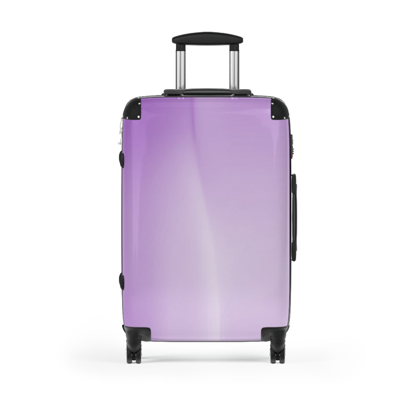 Soft Lavender Fade Medium Suitcase with built in lock, 4 double-wheels, telescopic handle, and ABS back hard-shell