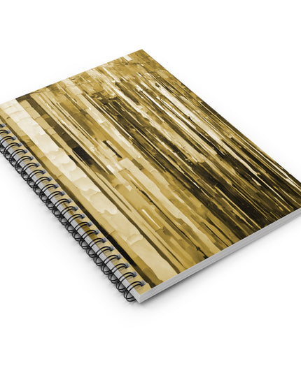 Striped Light Brown Spiral Notebook - Ruled Line, 6" x 8", 118 pages