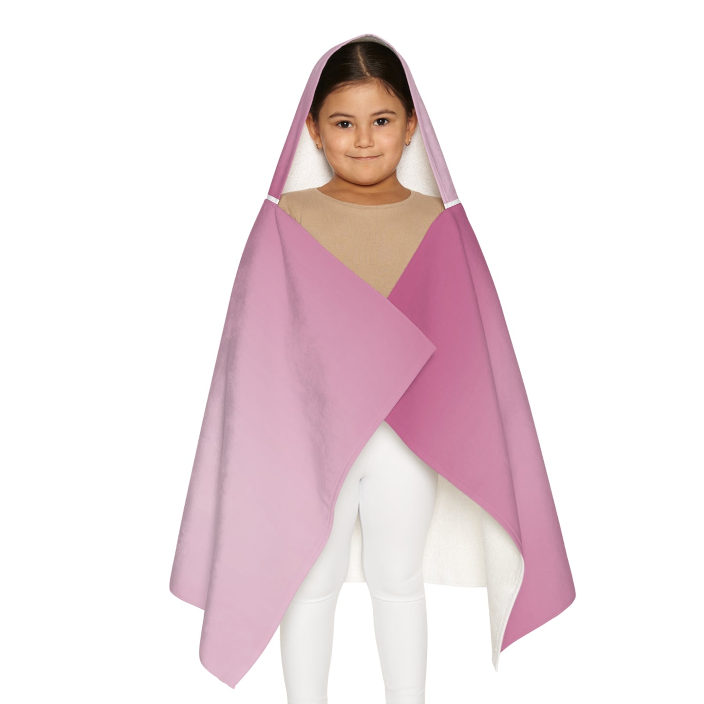 Pink Blush Fade Youth Hooded Towel, 24" x 48"