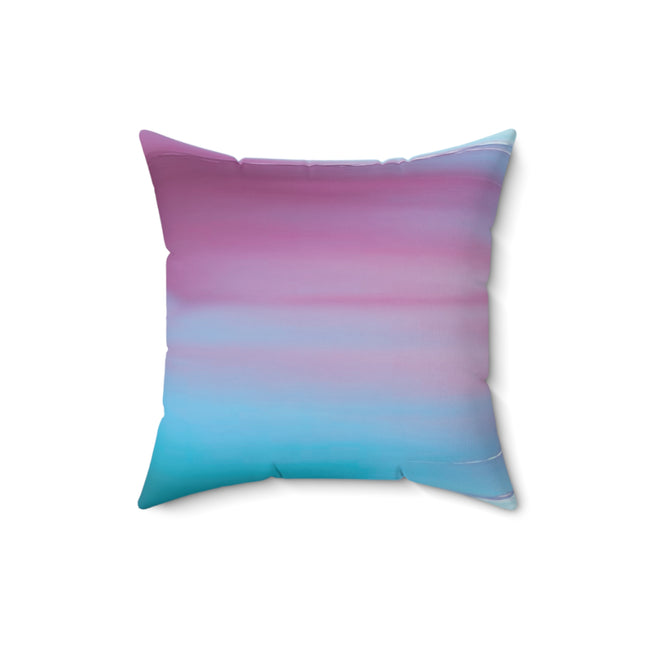 Wine Sea Blue Fog 16" x 16" Faux Suede Square Pillow
