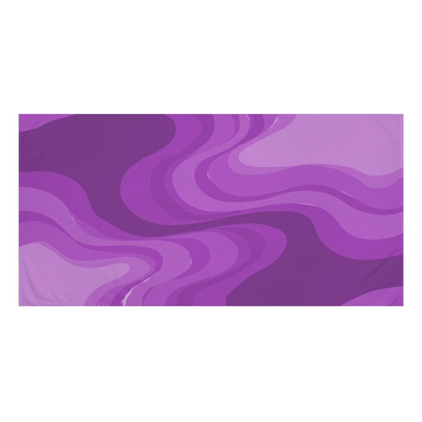Wavey Purple Wavey 30" x 60" Mink-Cotton Towel (50% polyester, 50% cotton)