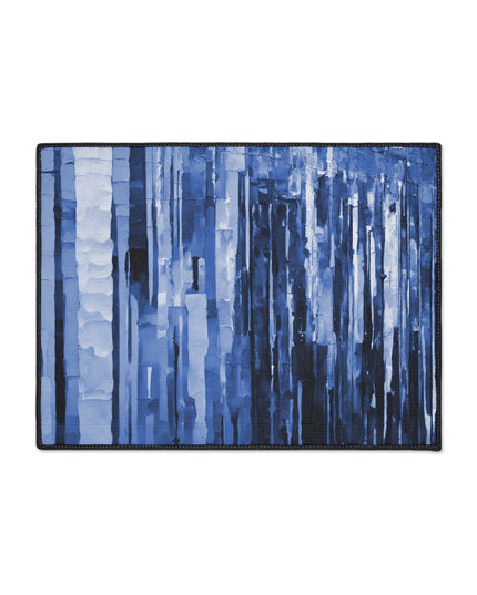 Striped Deep Blue 18" x 24" Heavy Duty Floor Mat