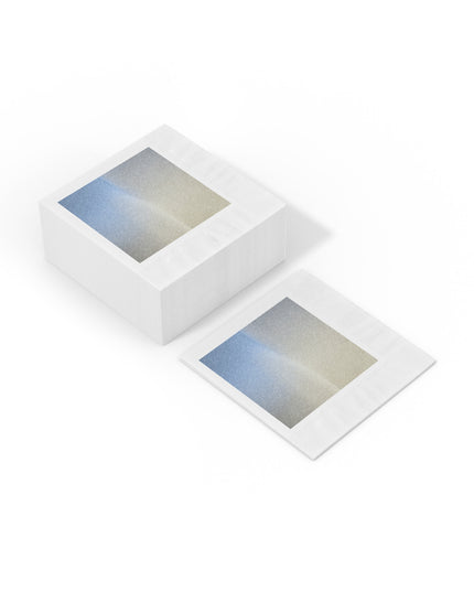 Cobalt Fade White Coined Napkins, 6.5" x 6.5"