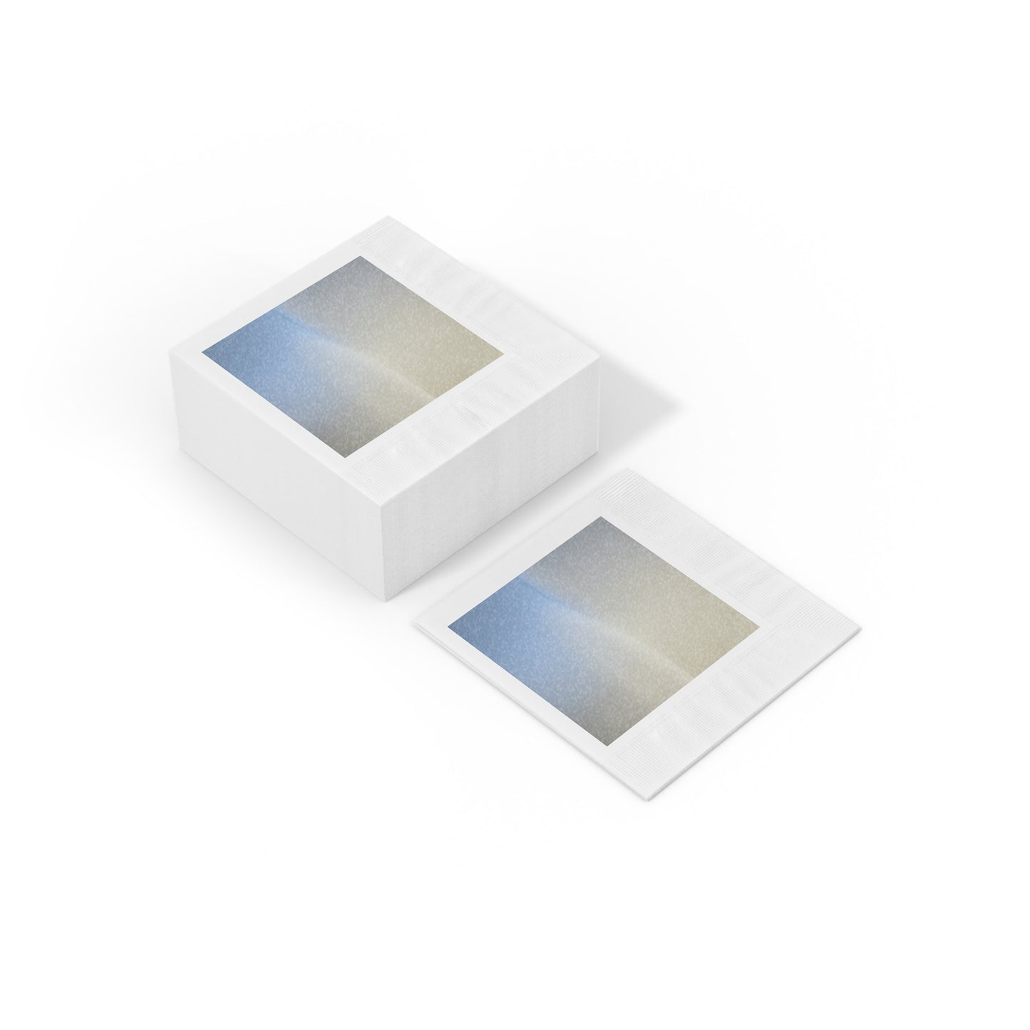 Cobalt Fade White Coined Napkins, 6.5" x 6.5"