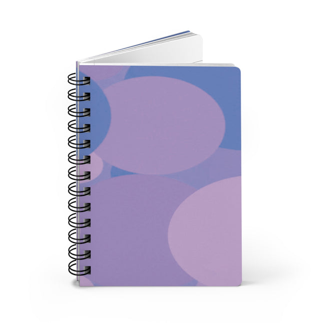 Pastel Purple Family Patches Spiral Bound Journal, 5" x 7" 150 pages