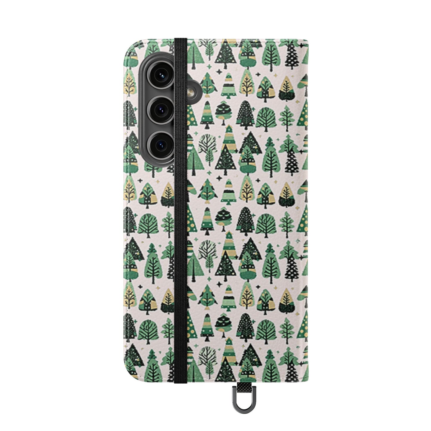 Mini Vintage Green Trees Flip Cases, Samsung Galaxy S24 Plus