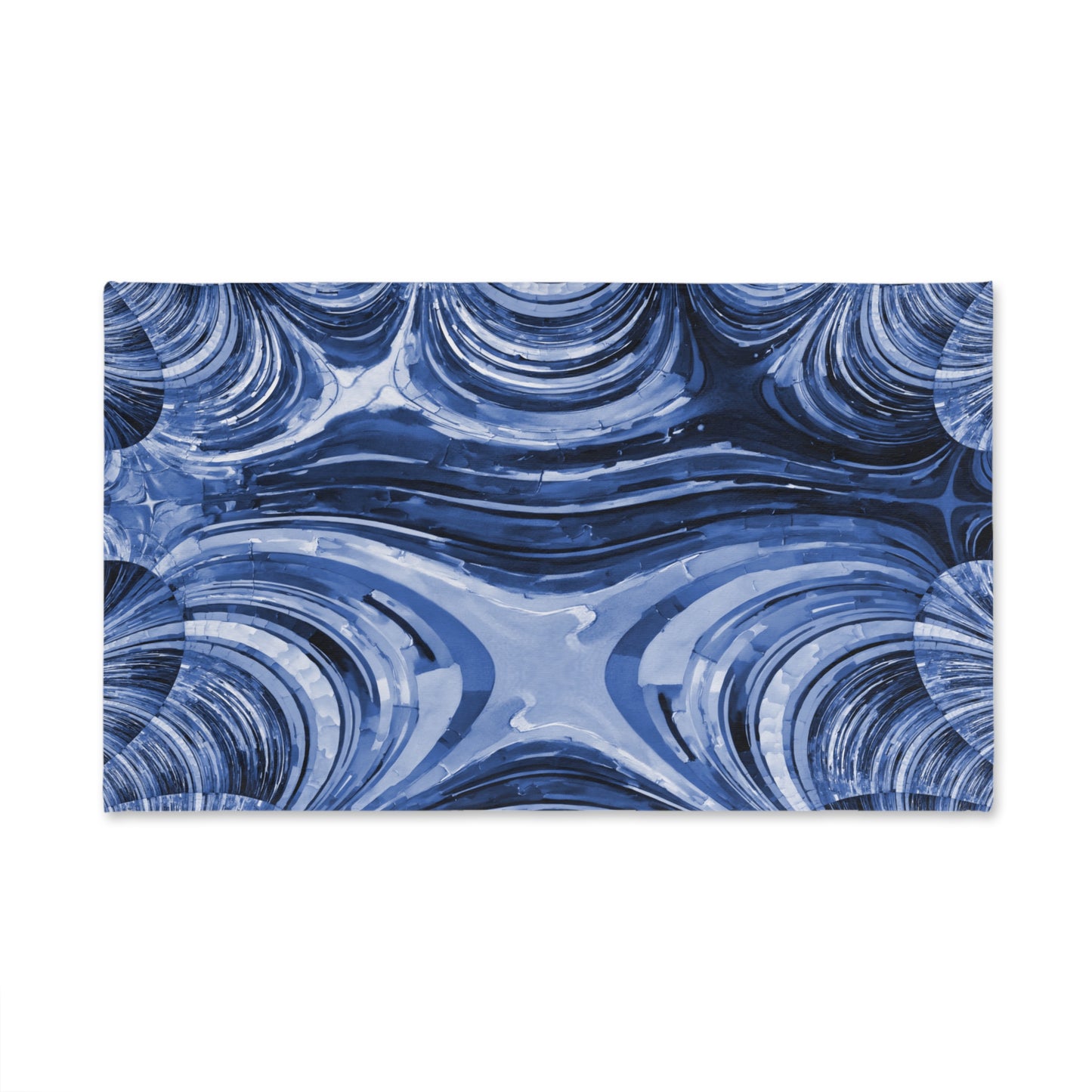 Uzi Spiral Deep Blue Hand Towel, 16" x 28"
